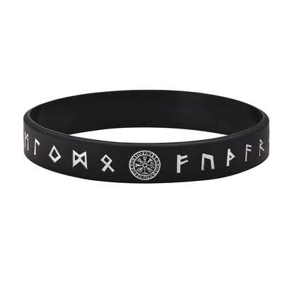 Norse Runes Soft Silicone Rubber Wristband - Odin's Shore