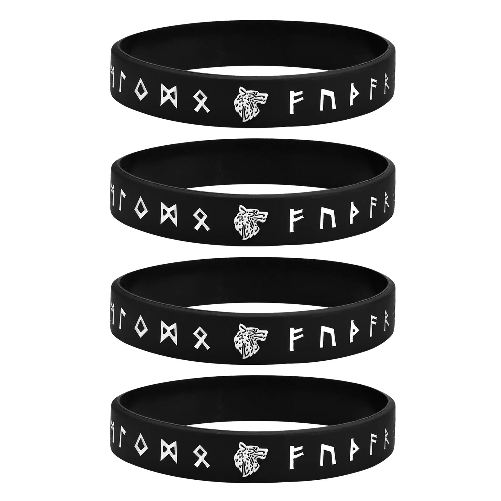 Norse Runes Soft Silicone Rubber Wristband - Odin's Shore