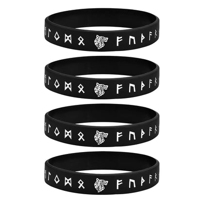 Norse Runes Soft Silicone Rubber Wristband - Odin's Shore