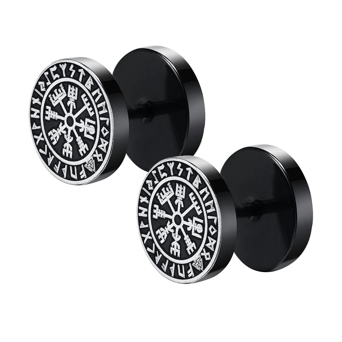 Norse Viking Runes Stud Earrings - Odin's Shore