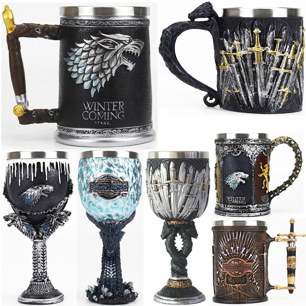 Stainless Steel Resin Wine Glass, Mugs - Odin's Shore