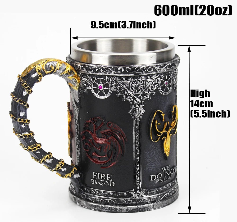 Stainless Steel Resin Wine Glass, Mugs - Odin's Shore