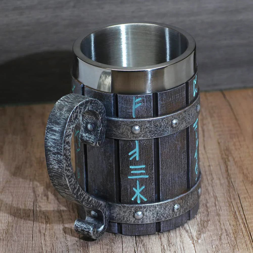 Stainless Steel Viking Beer Mug - Odin's Shore