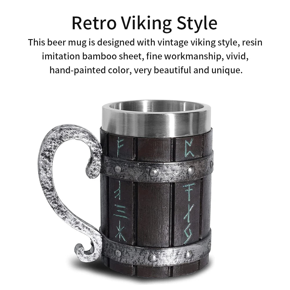 Stainless Steel Viking Beer Mug - Odin's Shore