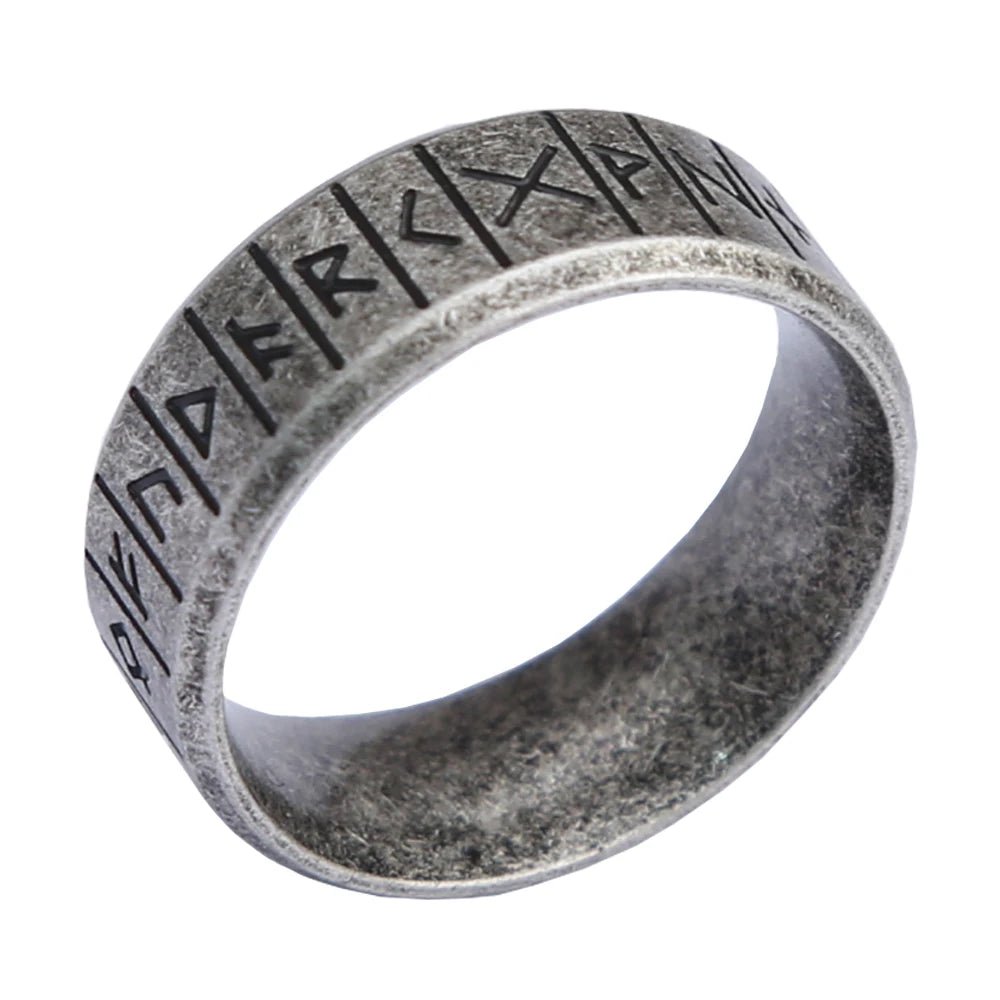 Viking Rune Ring – Stainless Steel Norse Ring with Ancient Rune Inscriptions