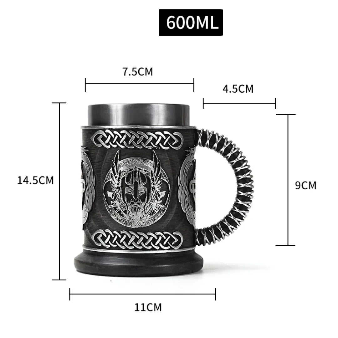 Viking Wood Style Beer Mug - Odin's Shore