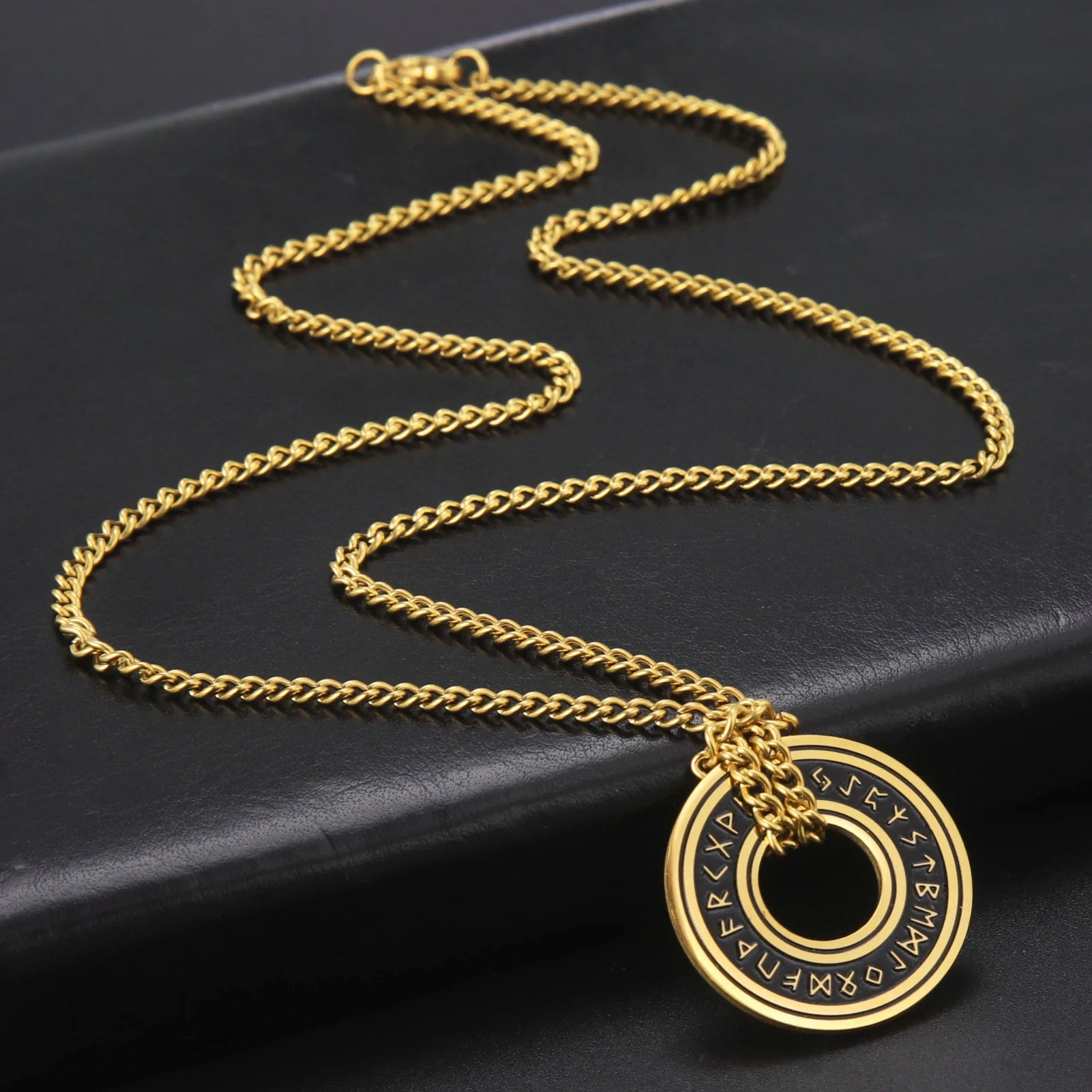 Vintage Nordic Rune Necklace Amulet - Odin's Shore
