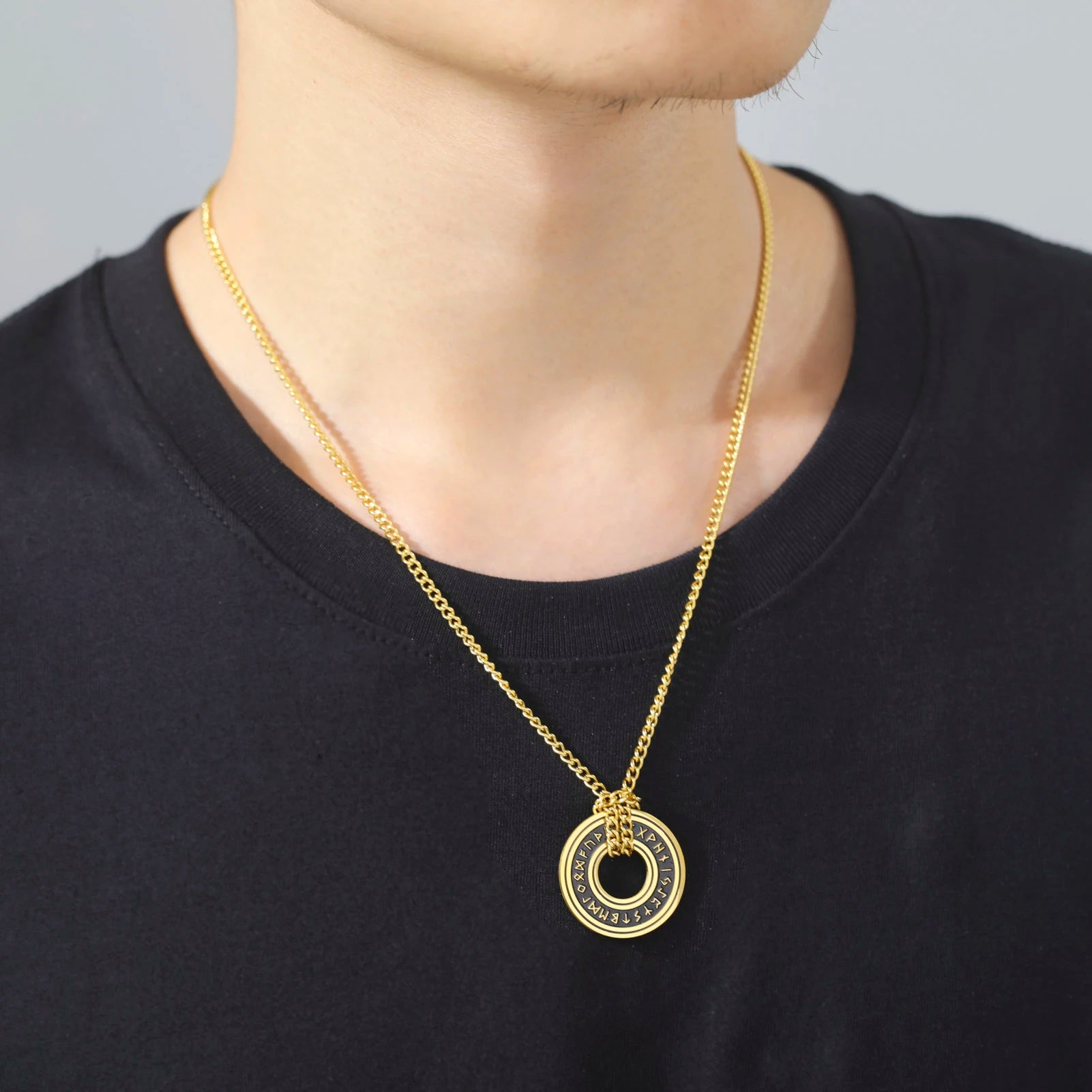 Vintage Nordic Rune Necklace Amulet - Odin's Shore